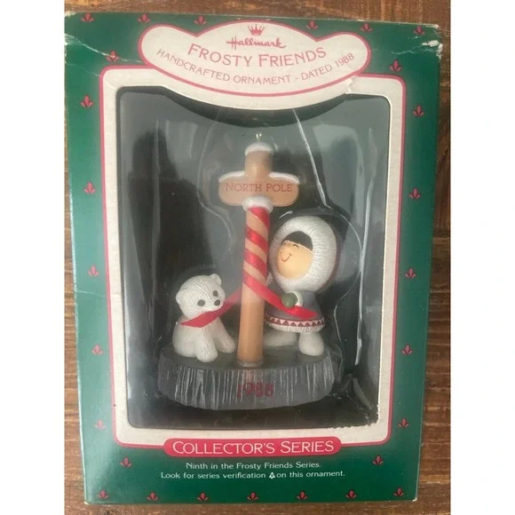 Hallmark Ornament 1988 FROSTY Friends ESKIMO and POLAR - Picture 9 of 10